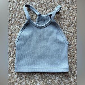 FREE PEOPLE movement good karma ribbed seamless crop top XS/S gray